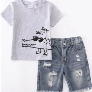 Grey Crocodile Snap-Snap Set